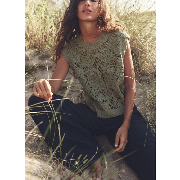 Zara Tops - Zara Olive Knit Sleeveless Tank Top